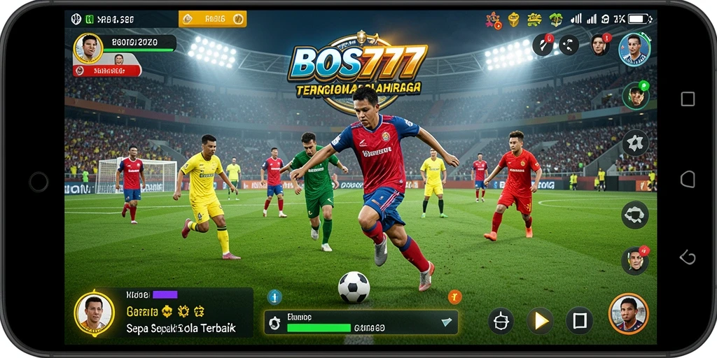 Tampilan gameplay menarik dari game sepak bola BOS777.