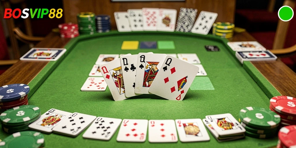 Tampilan seru gameplay Gaple di BOSVIP88, menantang dan interaktif.