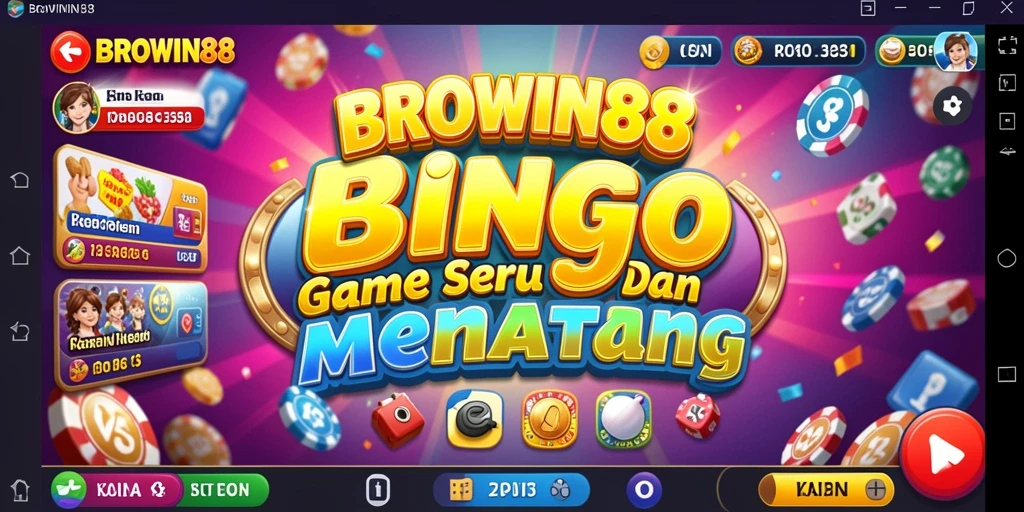 Gameplay BROWIN88 menampilkan suasana Bingo yang seru dan interaktif.