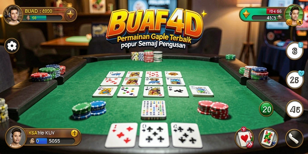 Screenshot gameplay BUAH4D menampilkan keseruan bermain Gaple.