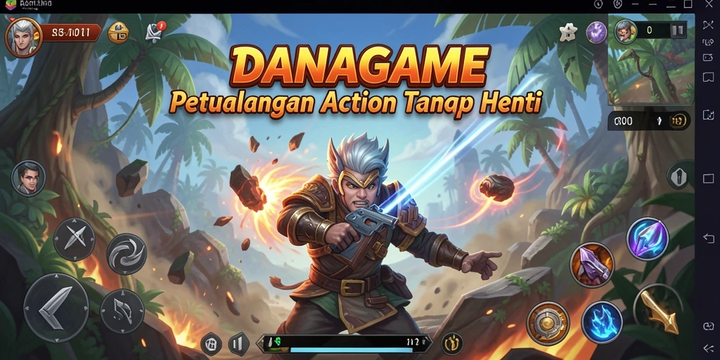 Tangkapan layar <strong>DANAGAME</strong> menampilkan aksi seru dalam pertempuran.