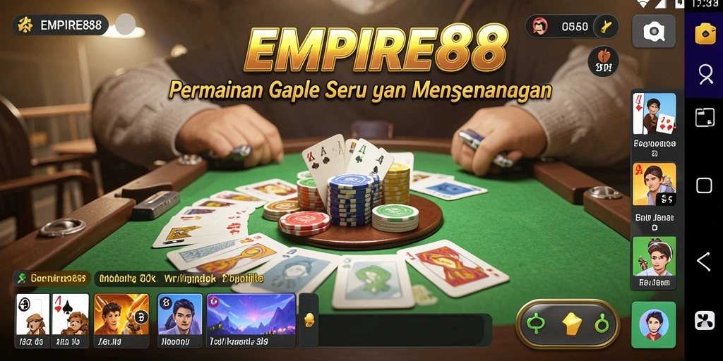 Tampilan gameplay yang menarik dari EMPIRE88 dalam permainan Gaple.