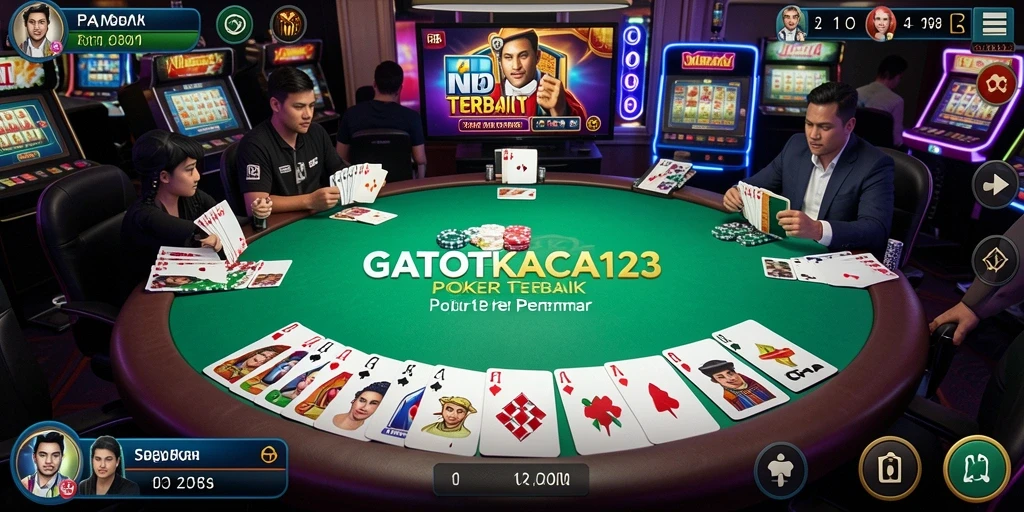 Screenshot GATOTKACA123 menampilkan gameplay seru permainan Poker.