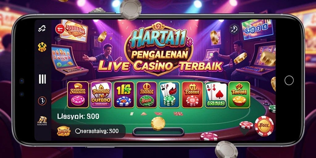 Gameplay Live Casino HARTA11 dengan dealer profesional di meja permainan.