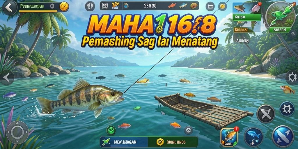 Screenshot MAHA168 menampilkan gameplay Fishing yang menarik.