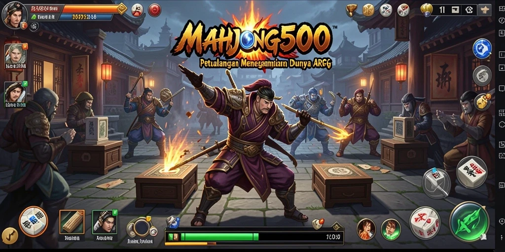 Tangkapan layar menarik dari gameplay ARPG di MAHJONG500.