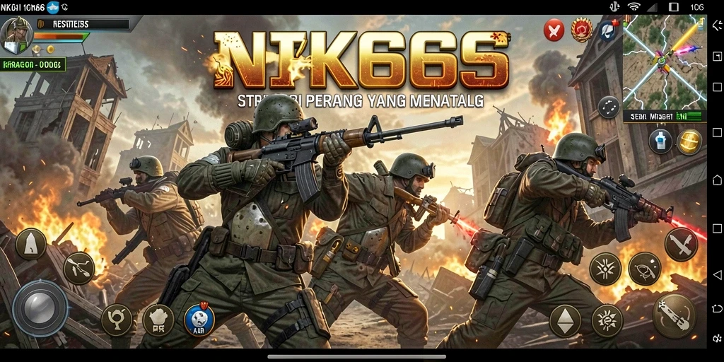 Tampilan gameplay NK666 yang menegangkan dalam pertempuran strategi.