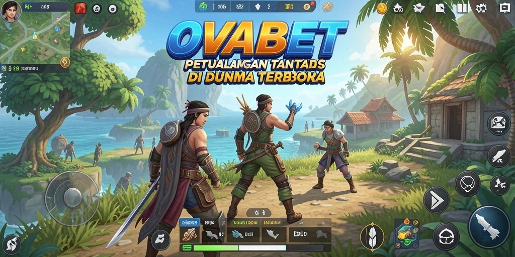 Tampilan screenshot utama OVABET yang menampilkan gameplay Open World yang epik.