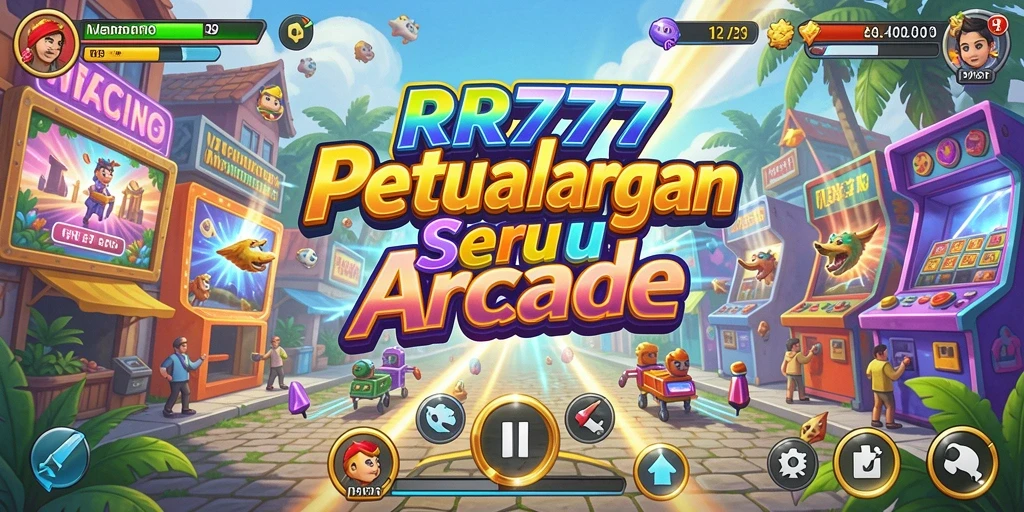 Tampilan menarik gameplay Arcade dalam RR777 yang seru dan memikat.