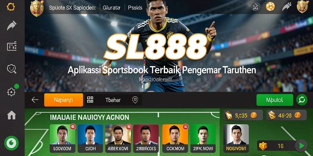Screenshot gameplay SL888 yang menampilkan taruhan langsung dan statistik olahraga.