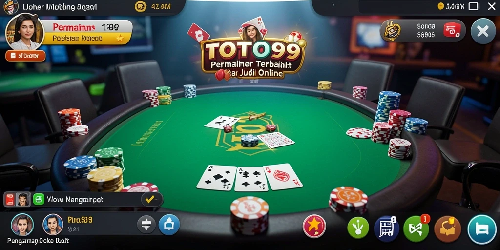 Screenshot TOTO99 menampilkan gameplay poker yang mengasyikkan dan interaktif.