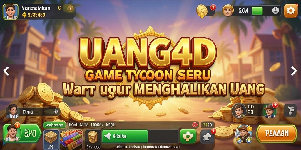 Gameplay menarik dalam mengelola bisnis di UANG4D.