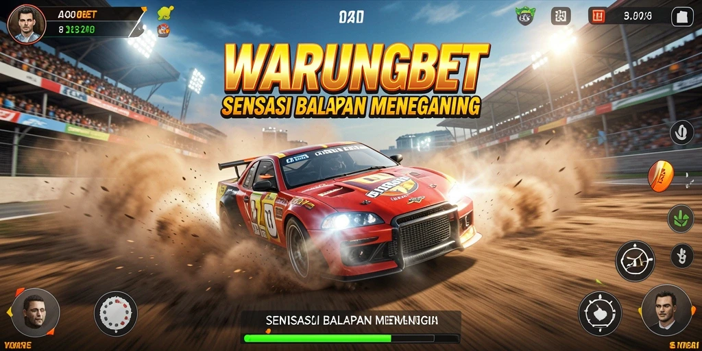 Tangkapan layar utama dari permainan balapan di WARUNGBET.